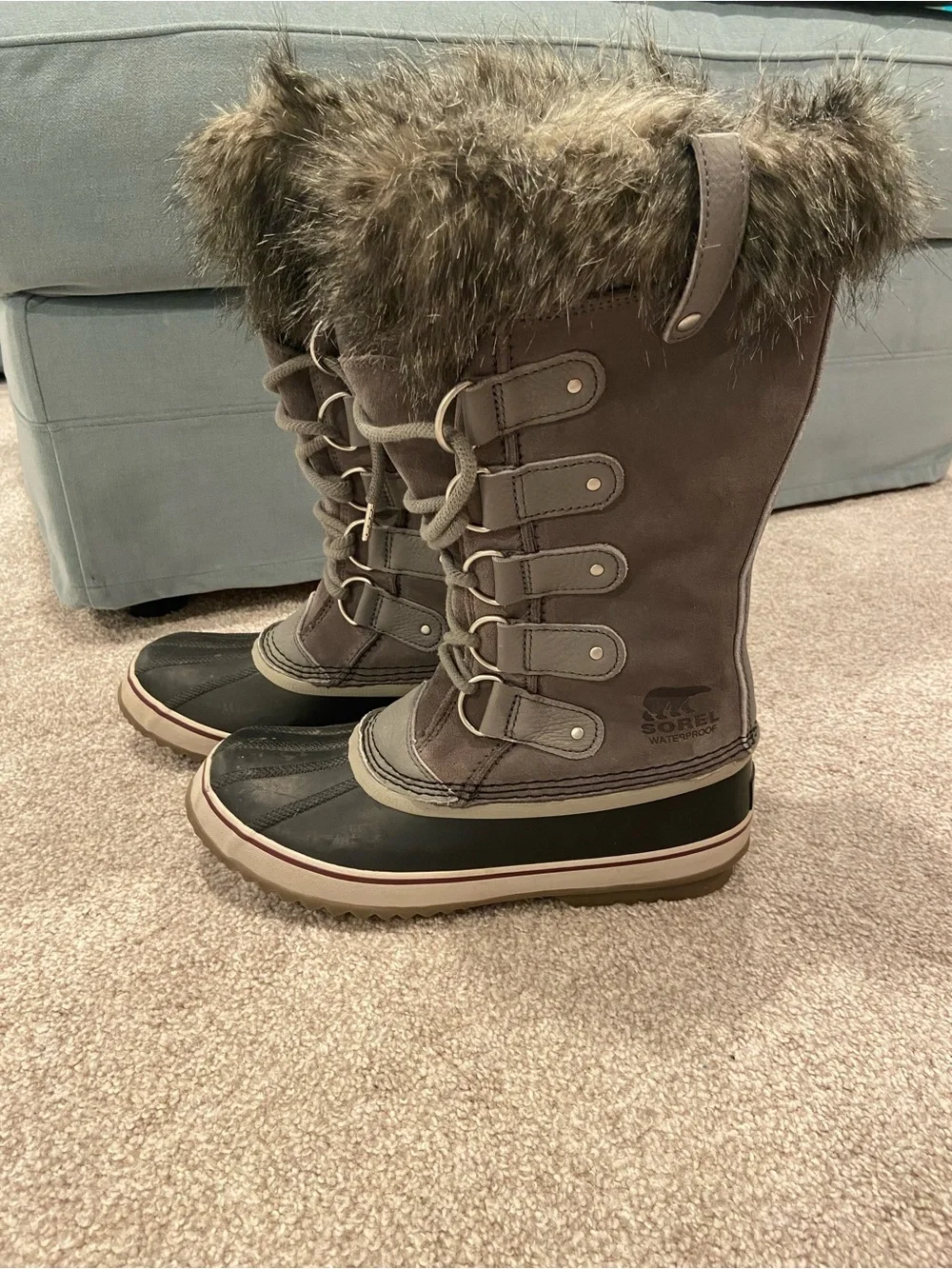 Sorel Black Faux Fur Boot Interior Label